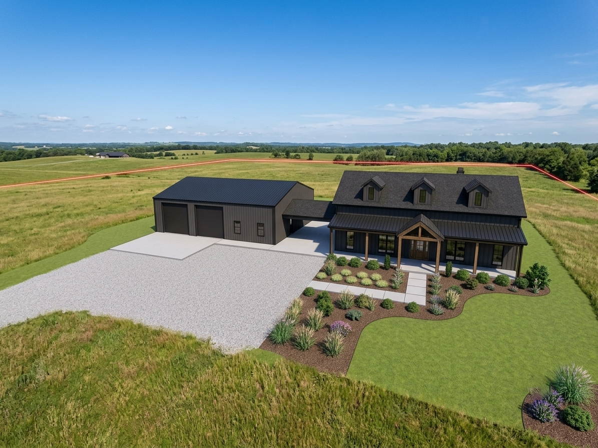 Half-acre lot exterior